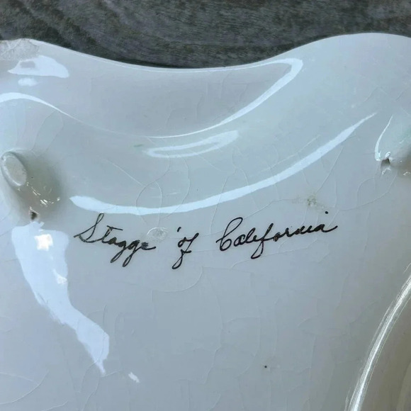 Vintage Stagg’s of California Pottery Mid Century Abstract Fish Ashtray - Picture 6 of 8